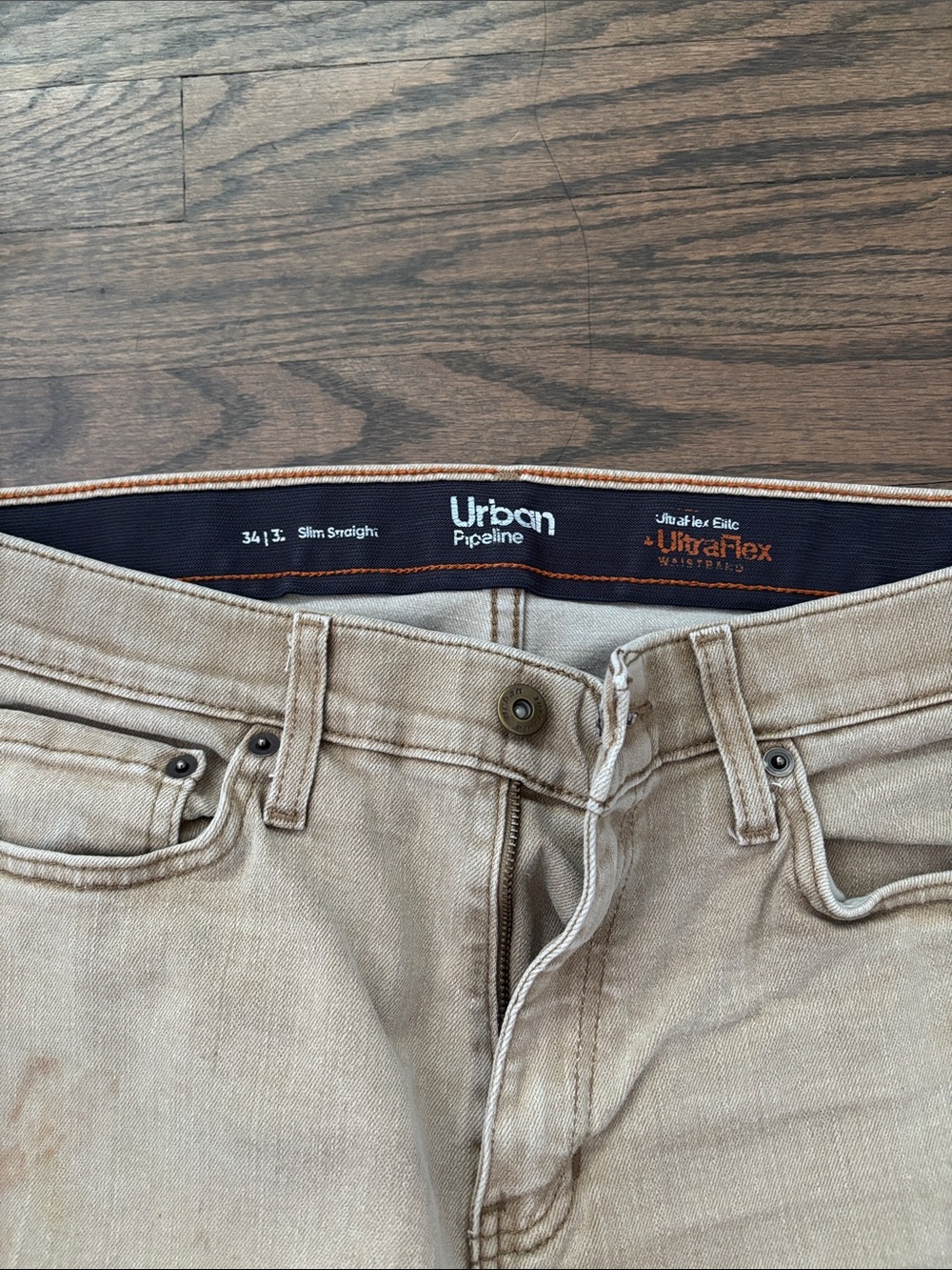 Urban Pipeline Beige Slim Straight Jeans - Picture 9 of 12
